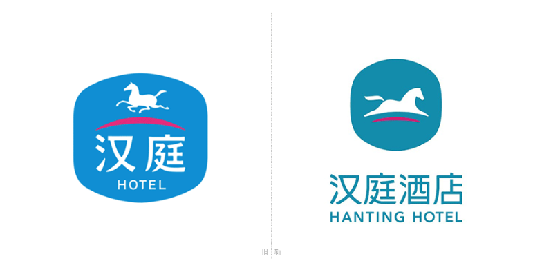 汉庭酒店新旧logo对比